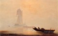 Barcos de pesca en un puerto 1854 Romántico Ivan Aivazovsky ruso